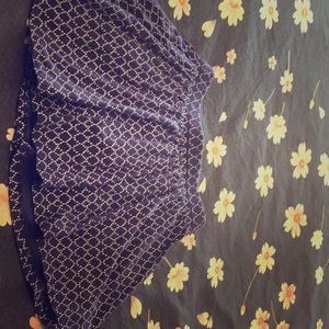 Blue patterned skirt